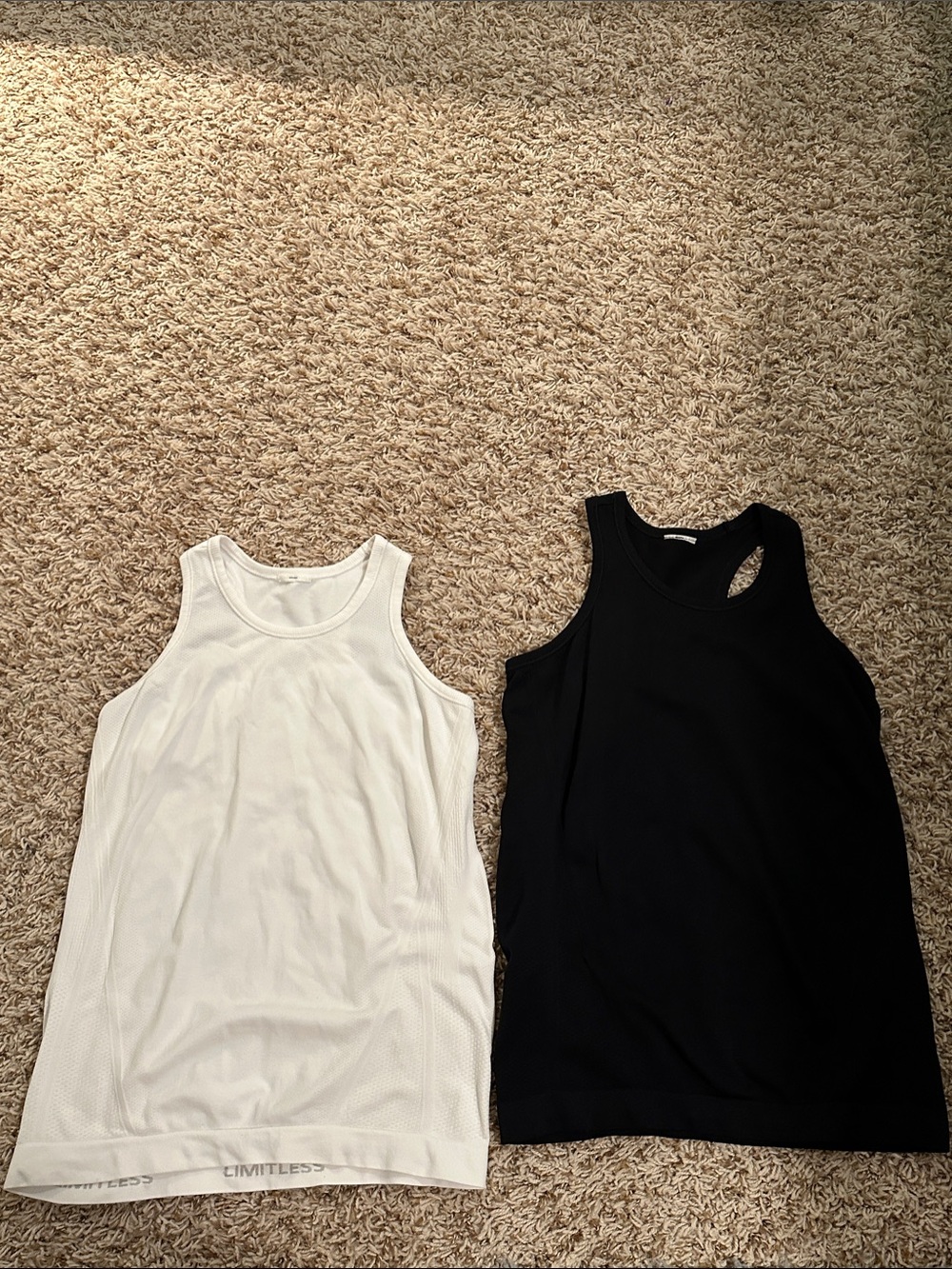 Kids Black & White Athleta Tank Tops - Pack of 2
